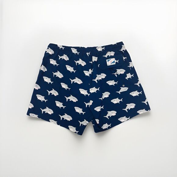 Bermies Men's Swim Trunks‎ Classic Med 5” Sharks - Picture 2 of 8